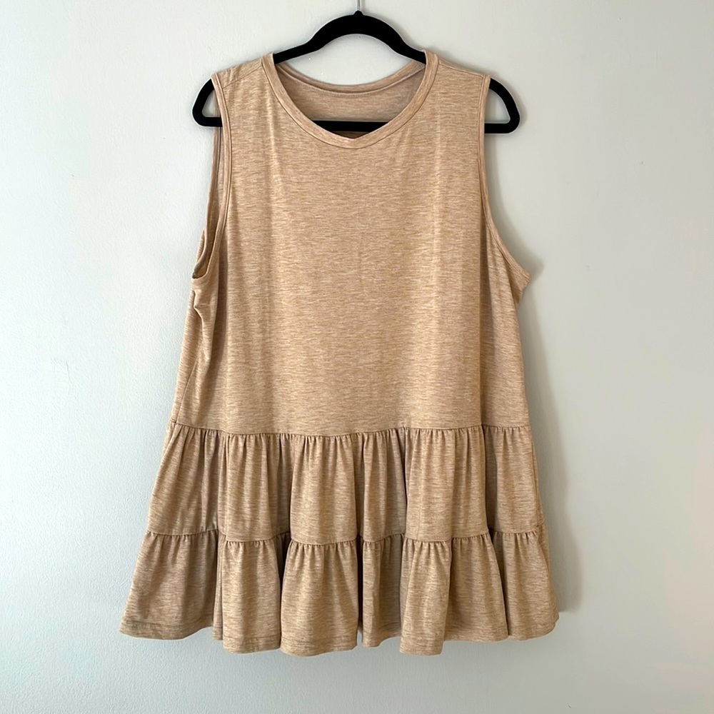 Tan Sleeveless Tank